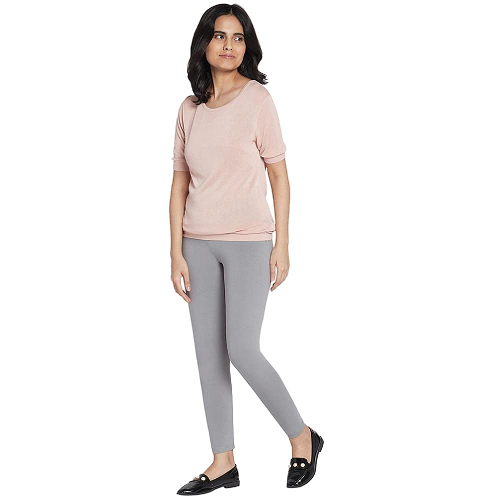 GO COLORS Women's Mid-Rise Cropped Cotton Leggings - Image 189