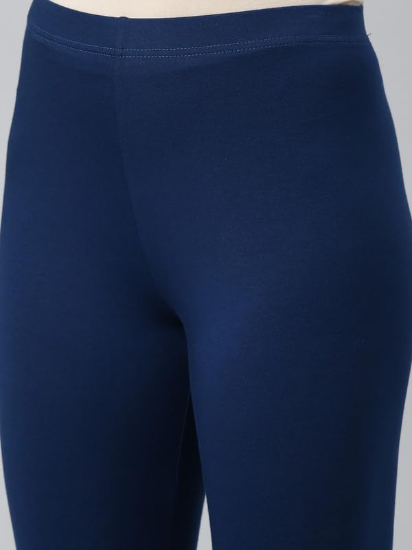 GO COLORS Women's Mid-Rise Cropped Cotton Leggings - Image 195