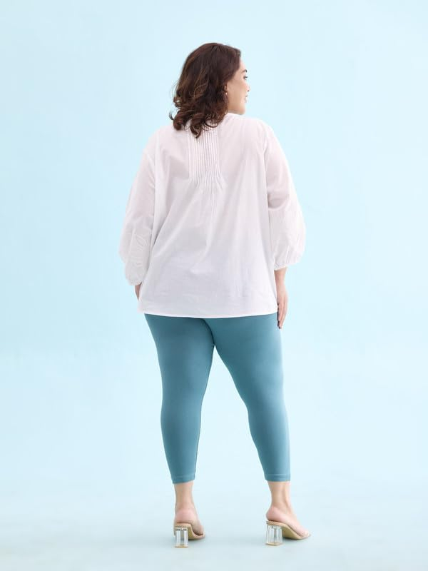GO COLORS Women's Mid-Rise Cropped Cotton Leggings - Image 212