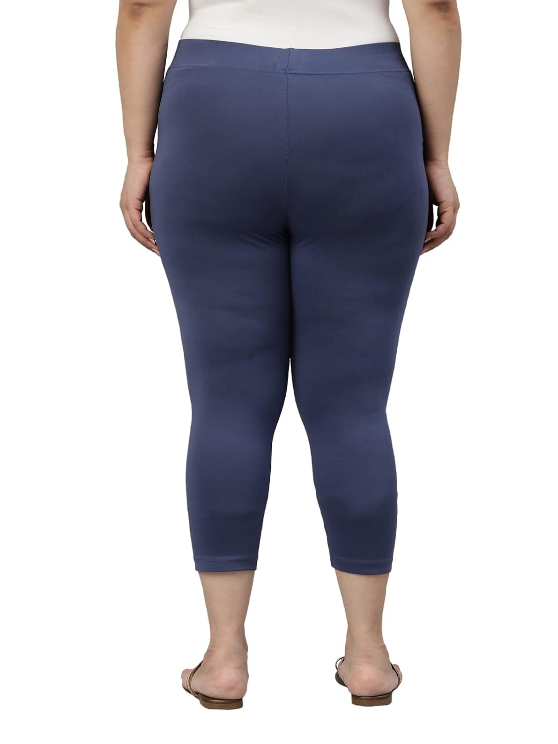 GO COLORS Women's Mid-Rise Cropped Cotton Leggings - Image 217