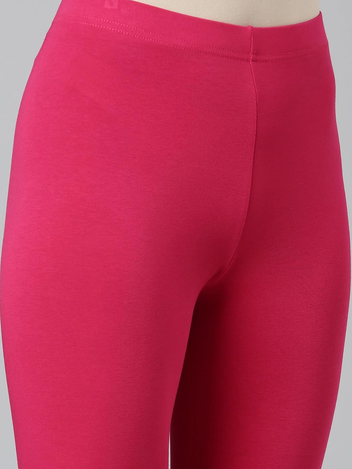 GO COLORS Women's Mid-Rise Cropped Cotton Leggings - Image 242