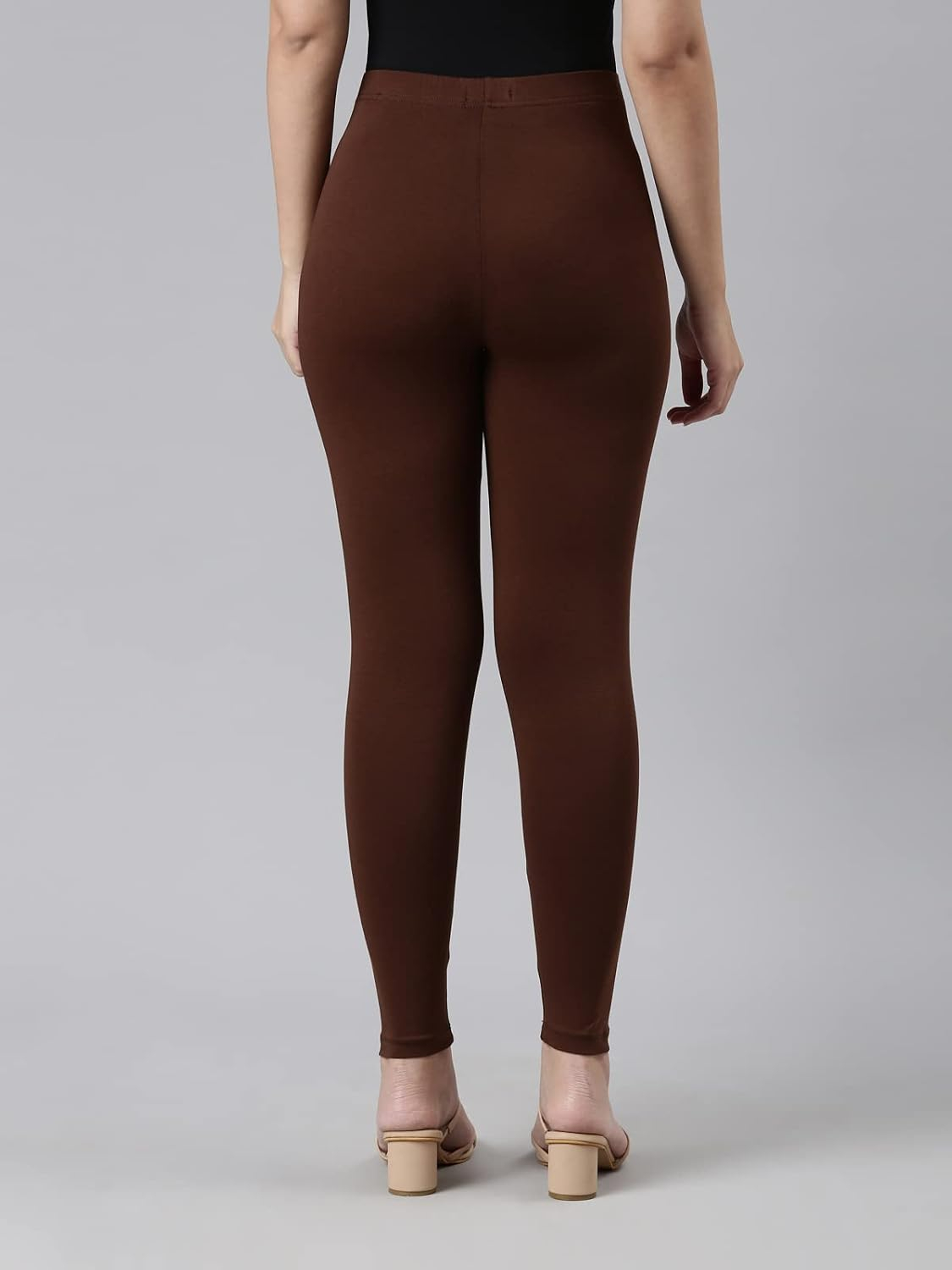 GO COLORS Women's Mid-Rise Cropped Cotton Leggings - Image 246