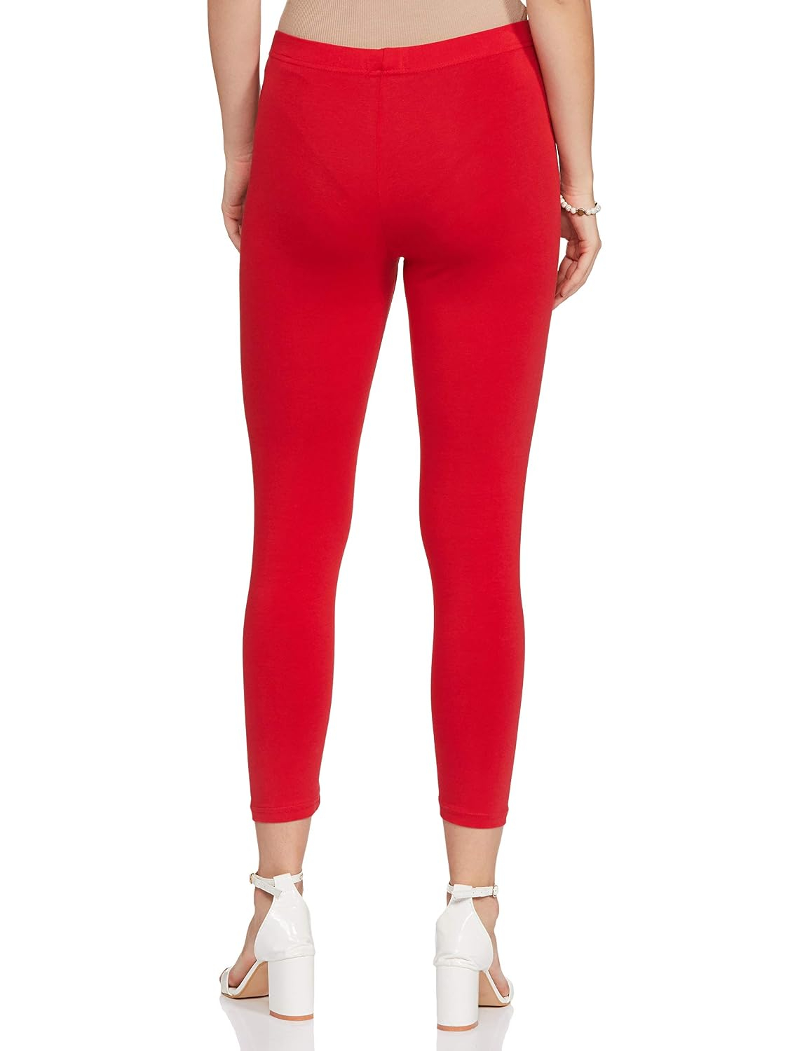 GO COLORS Women's Mid-Rise Cropped Cotton Leggings - Image 250