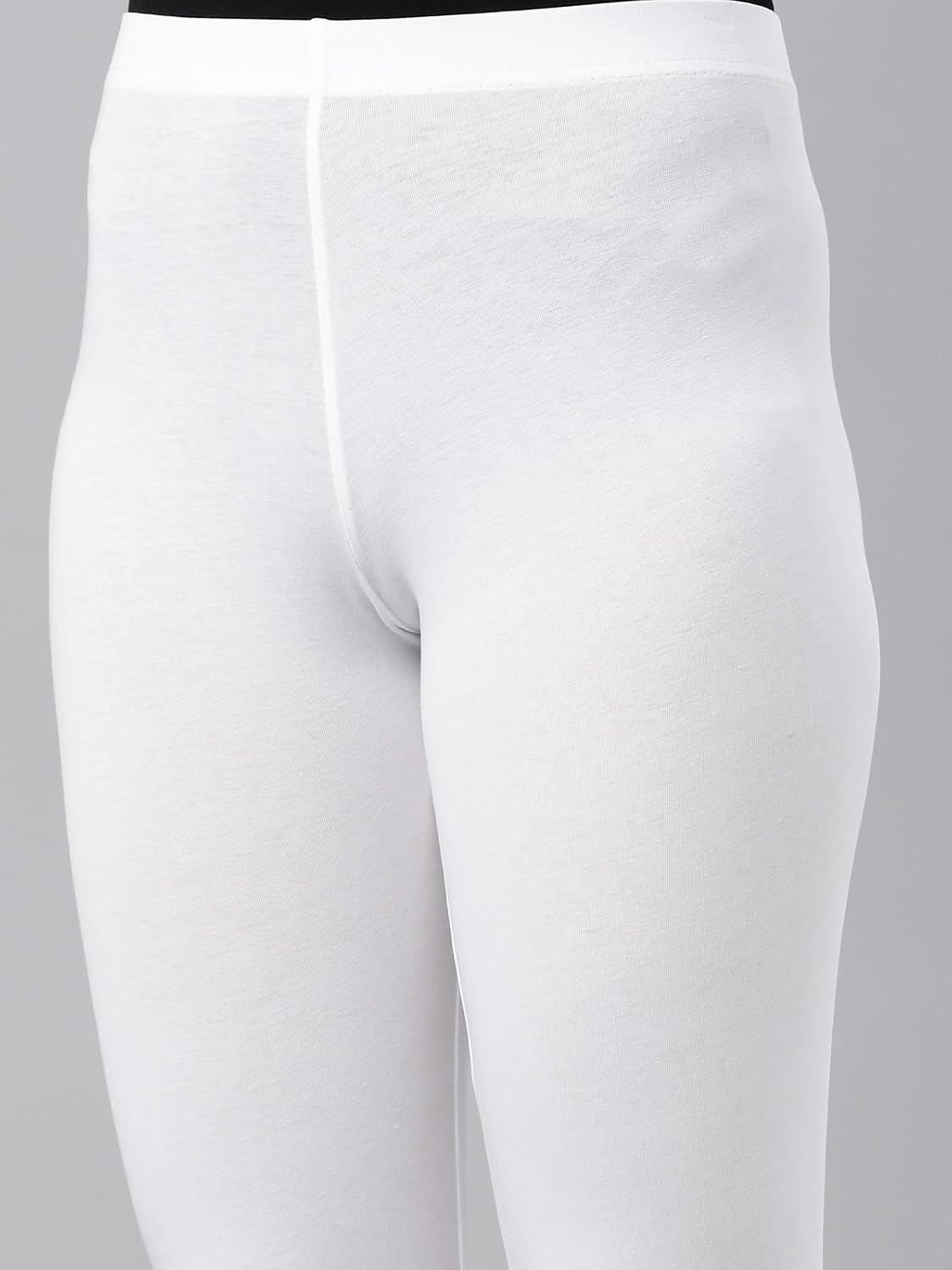 GO COLORS Women's Mid-Rise Cropped Cotton Leggings - Image 268