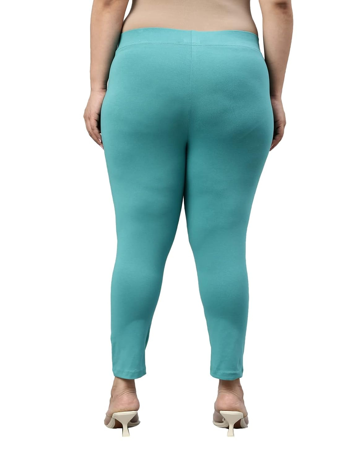 GO COLORS Women's Mid-Rise Cropped Cotton Leggings - Image 284