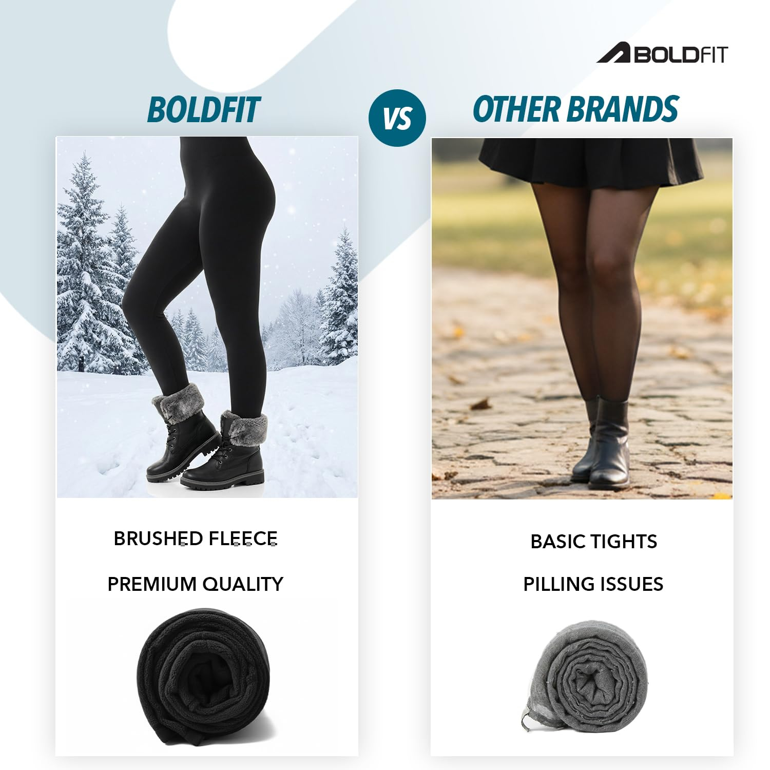 Boldfit Women's Fleece Thermal Leggings - Image 5