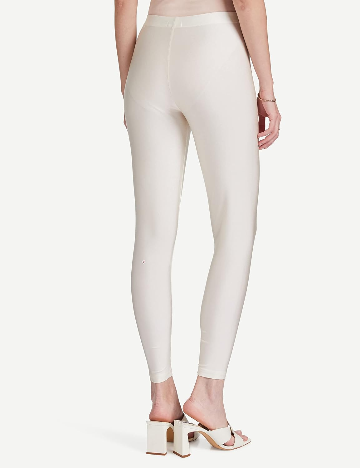 GO COLORS Women's Mid-Rise Skinny Shimmer Leggings - Image 2