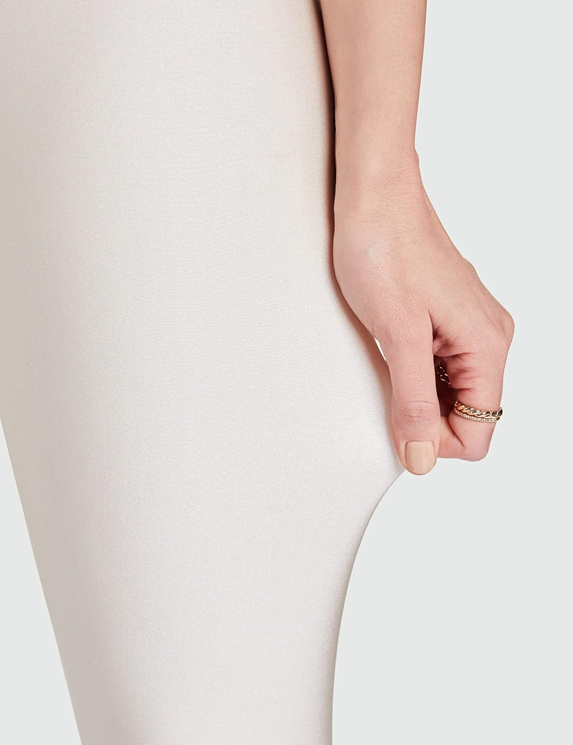 GO COLORS Women's Mid-Rise Skinny Shimmer Leggings - Image 5