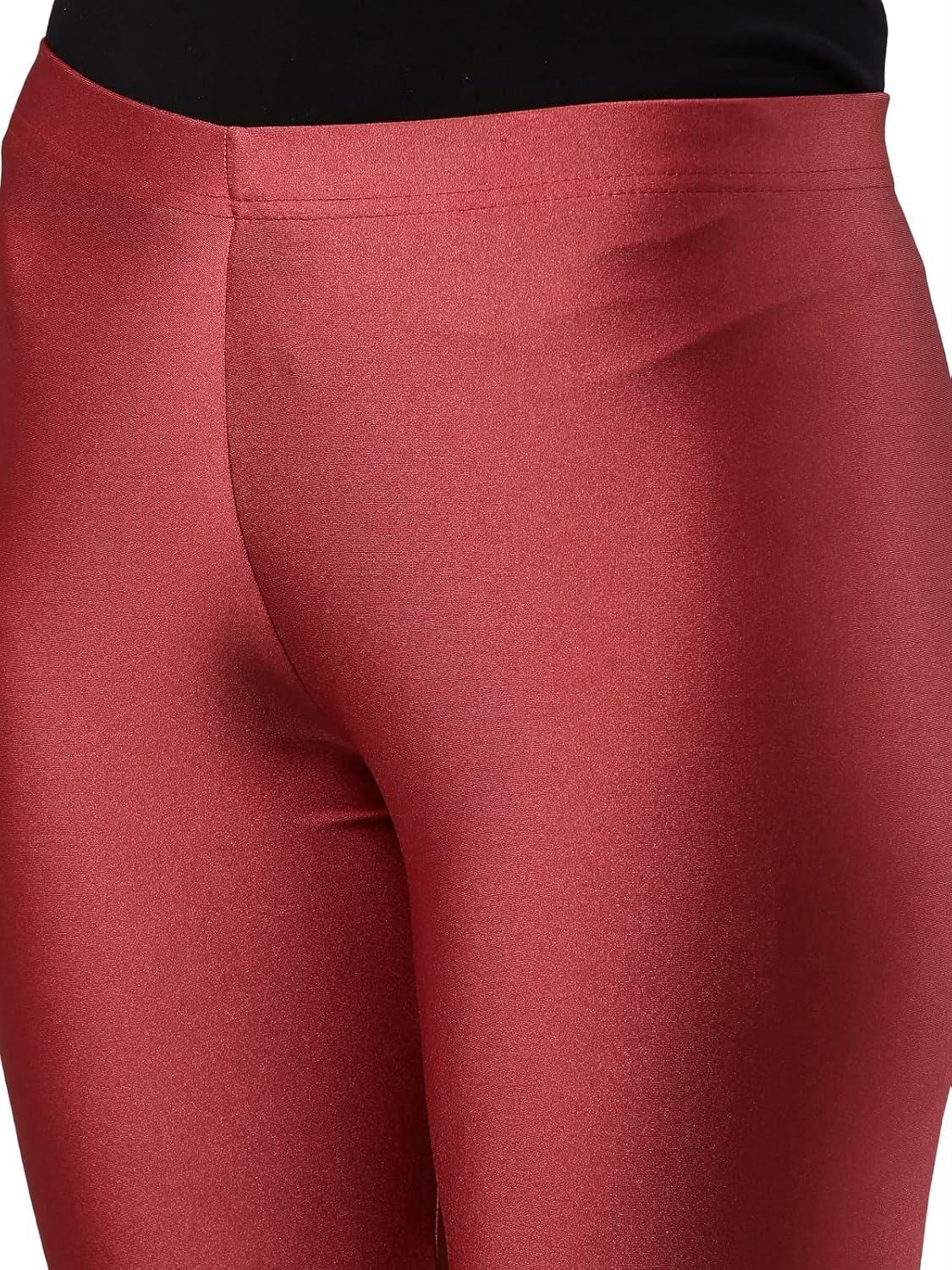 GO COLORS Women's Mid-Rise Skinny Shimmer Leggings - Image 19