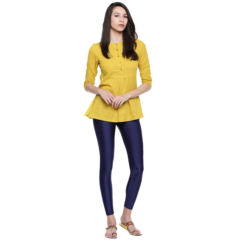 GO COLORS Women's Mid-Rise Skinny Shimmer Leggings - Image 84