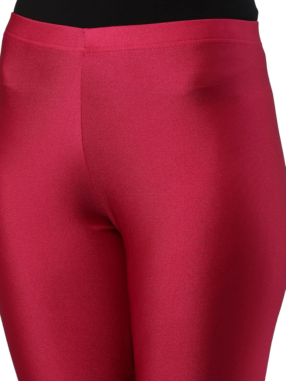 GO COLORS Women's Mid-Rise Skinny Shimmer Leggings - Image 93