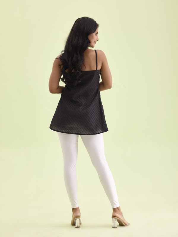 GO COLORS Women's Mid-Rise Skinny Shimmer Leggings - Image 95