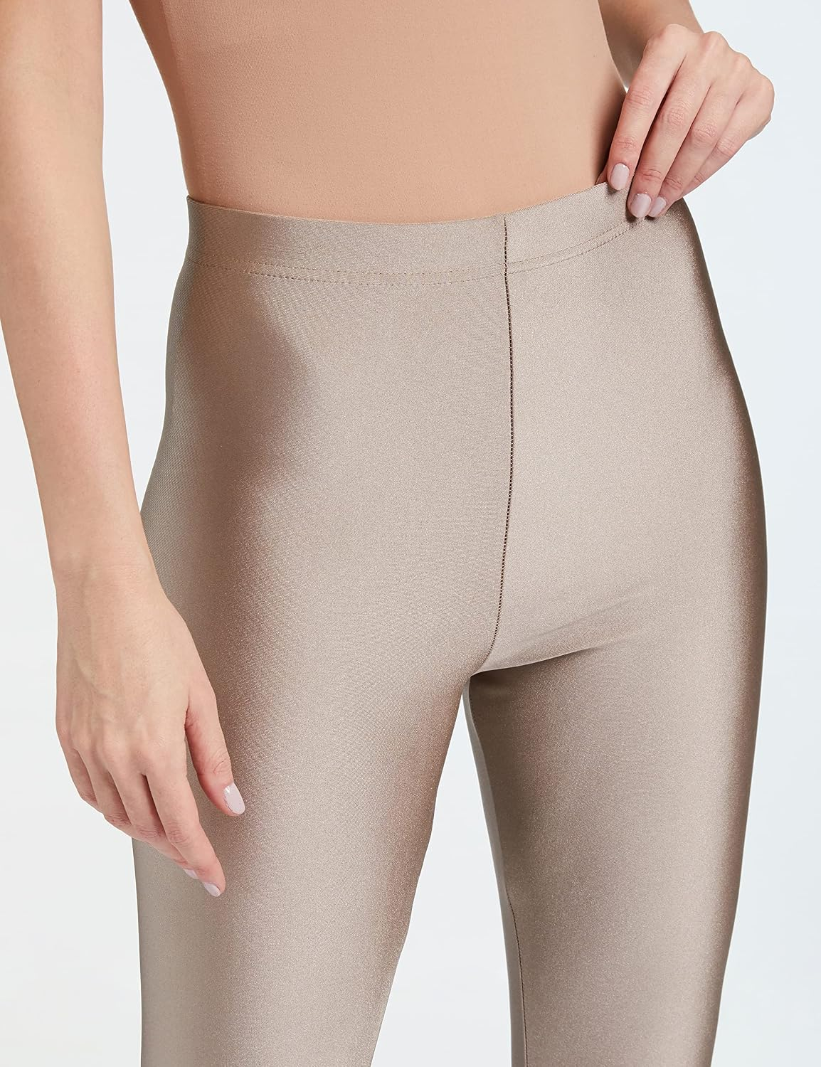 GO COLORS Women's Mid-Rise Skinny Shimmer Leggings - Image 122