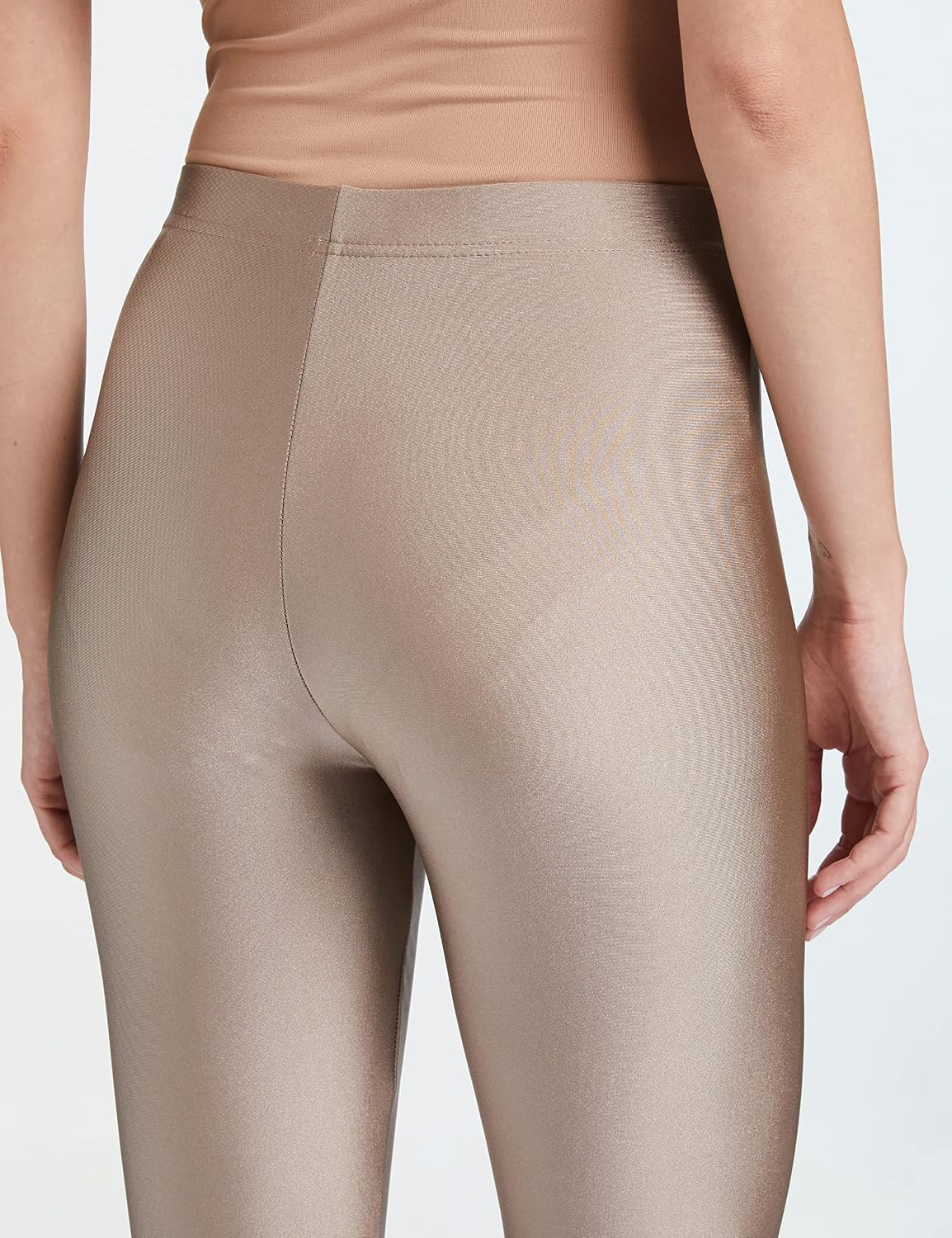 GO COLORS Women's Mid-Rise Skinny Shimmer Leggings - Image 123
