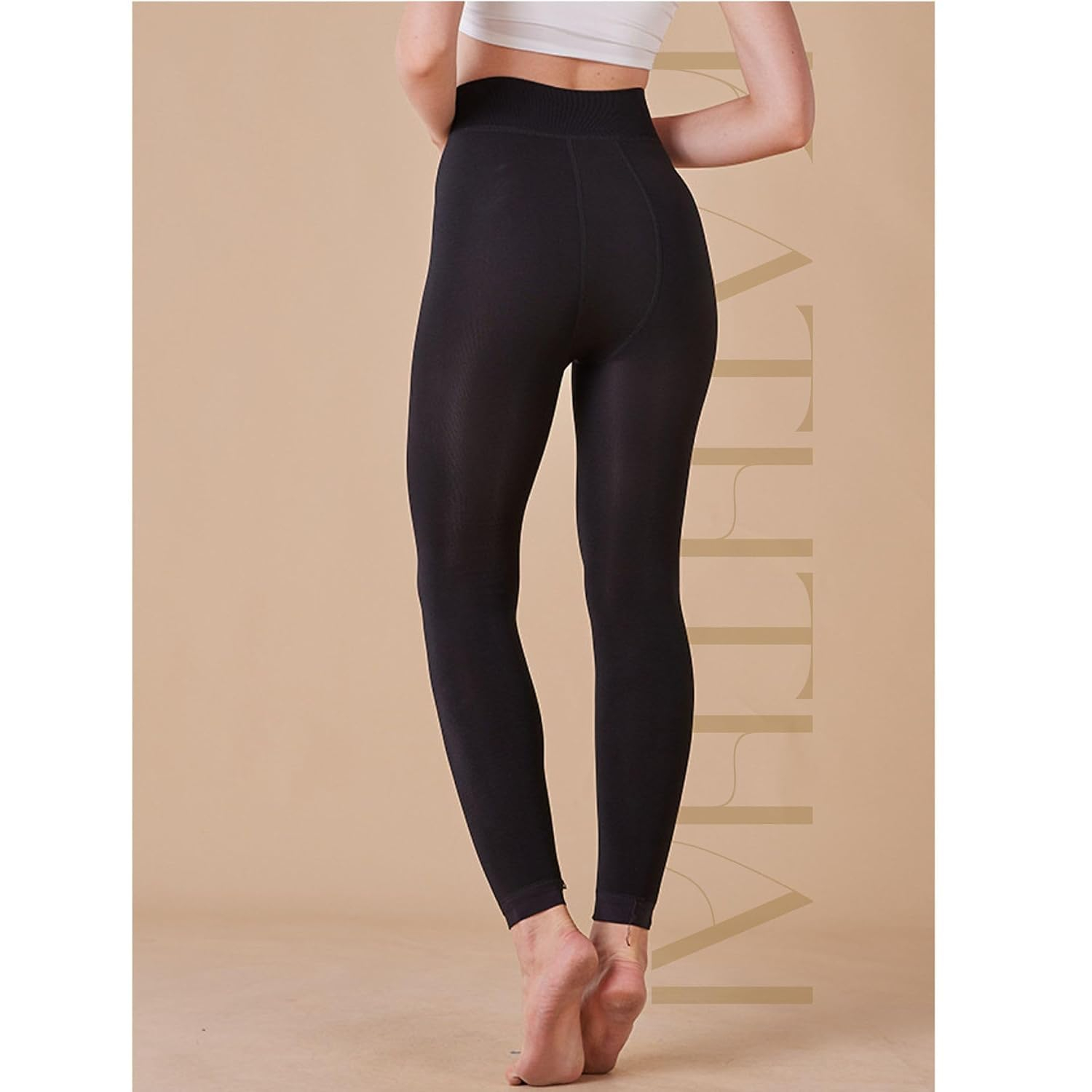 Kaththai Women's High-Rise Fleece Thermal Leggings - Image 3