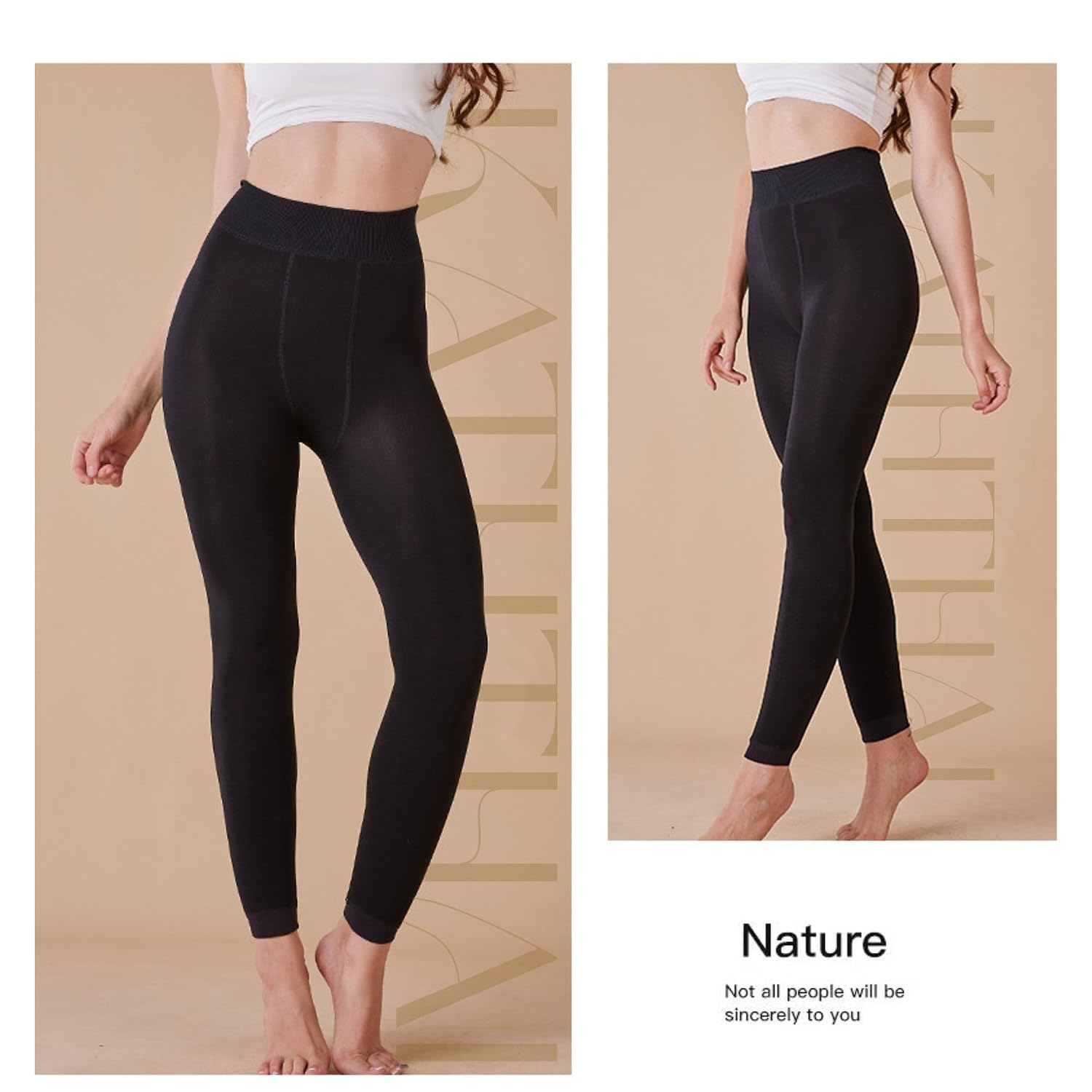 Kaththai Women's High-Rise Fleece Thermal Leggings - Image 4