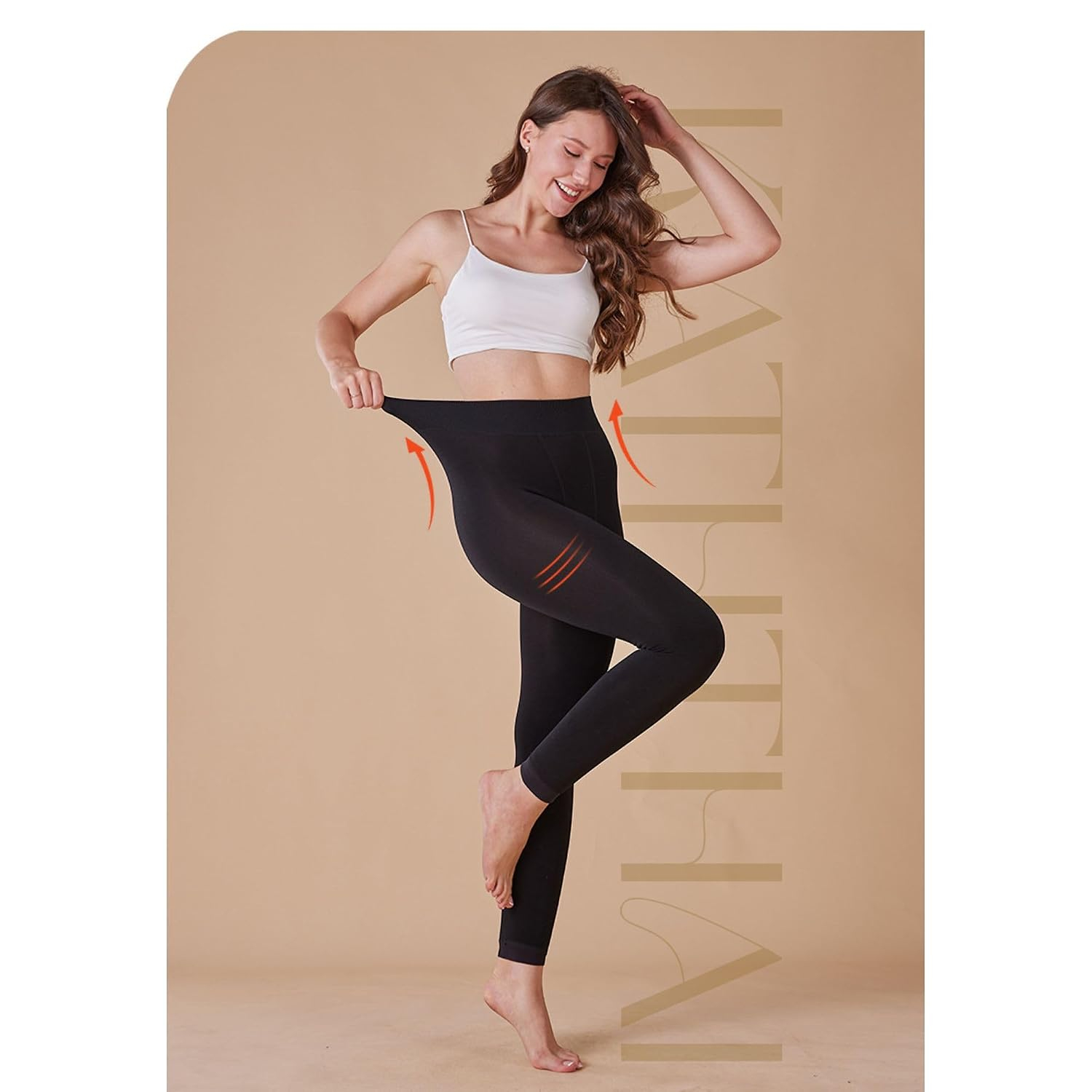 Kaththai Women's High-Rise Fleece Thermal Leggings - Image 5