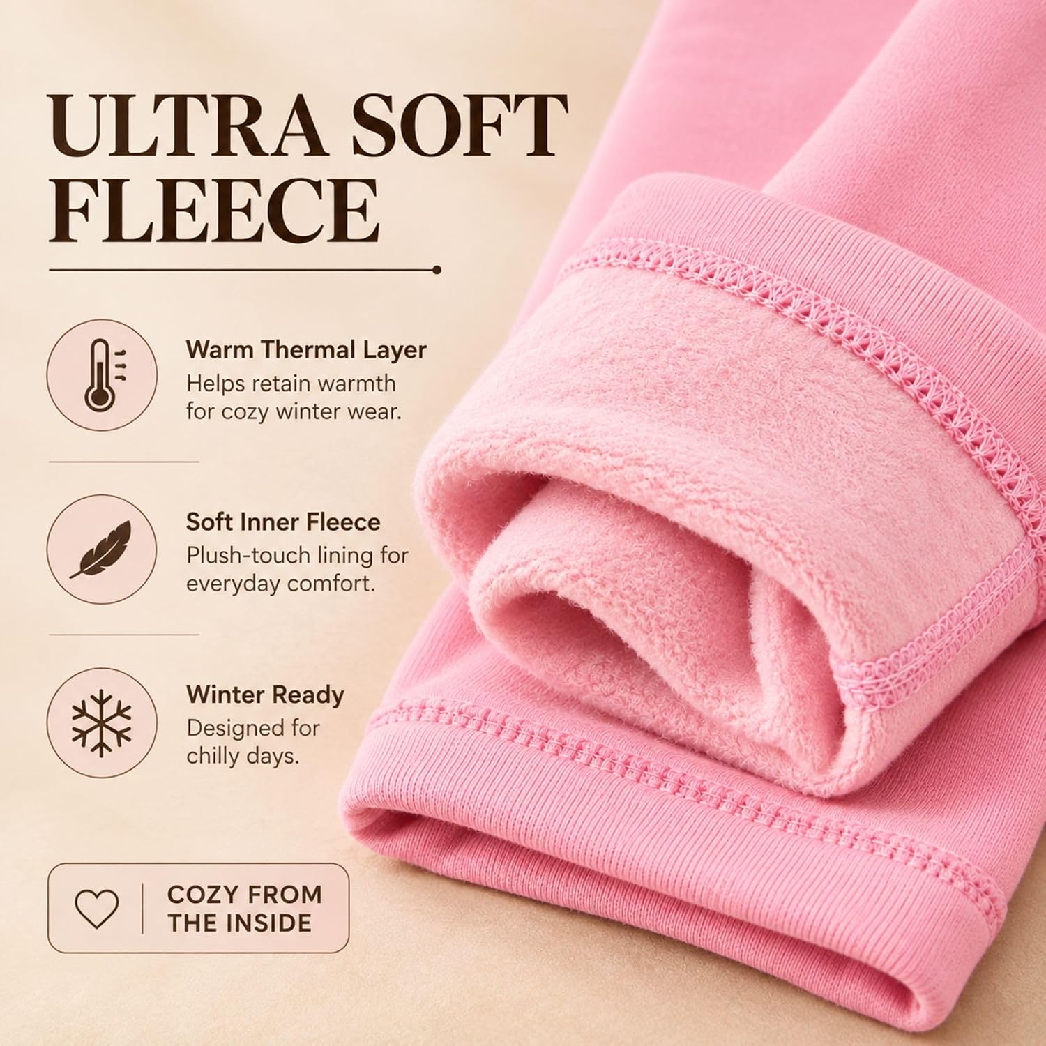 Kaththai Women's High-Rise Fleece Thermal Leggings - Image 8