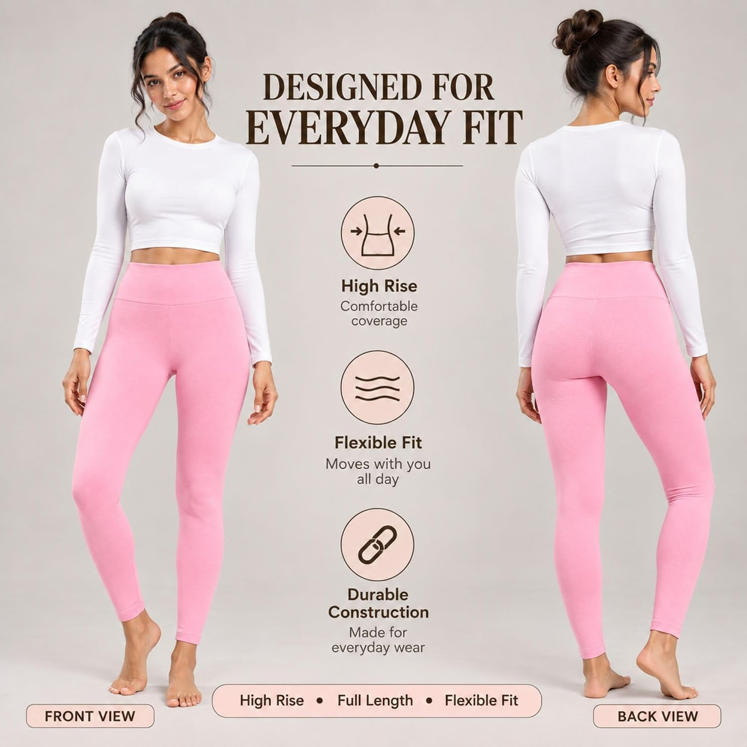Kaththai Women's High-Rise Fleece Thermal Leggings - Image 12