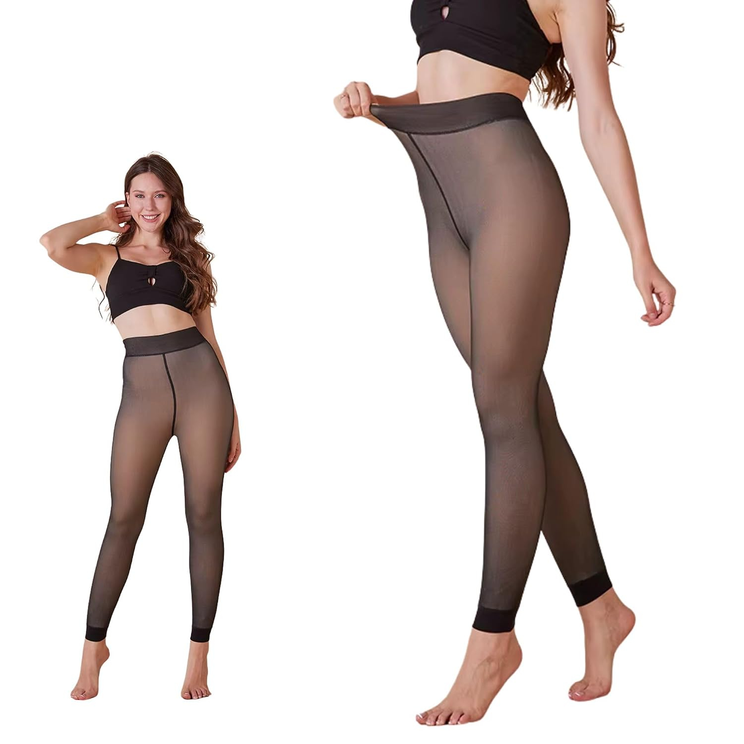 Kaththai Women's High-Rise Fleece Thermal Leggings - Image 16