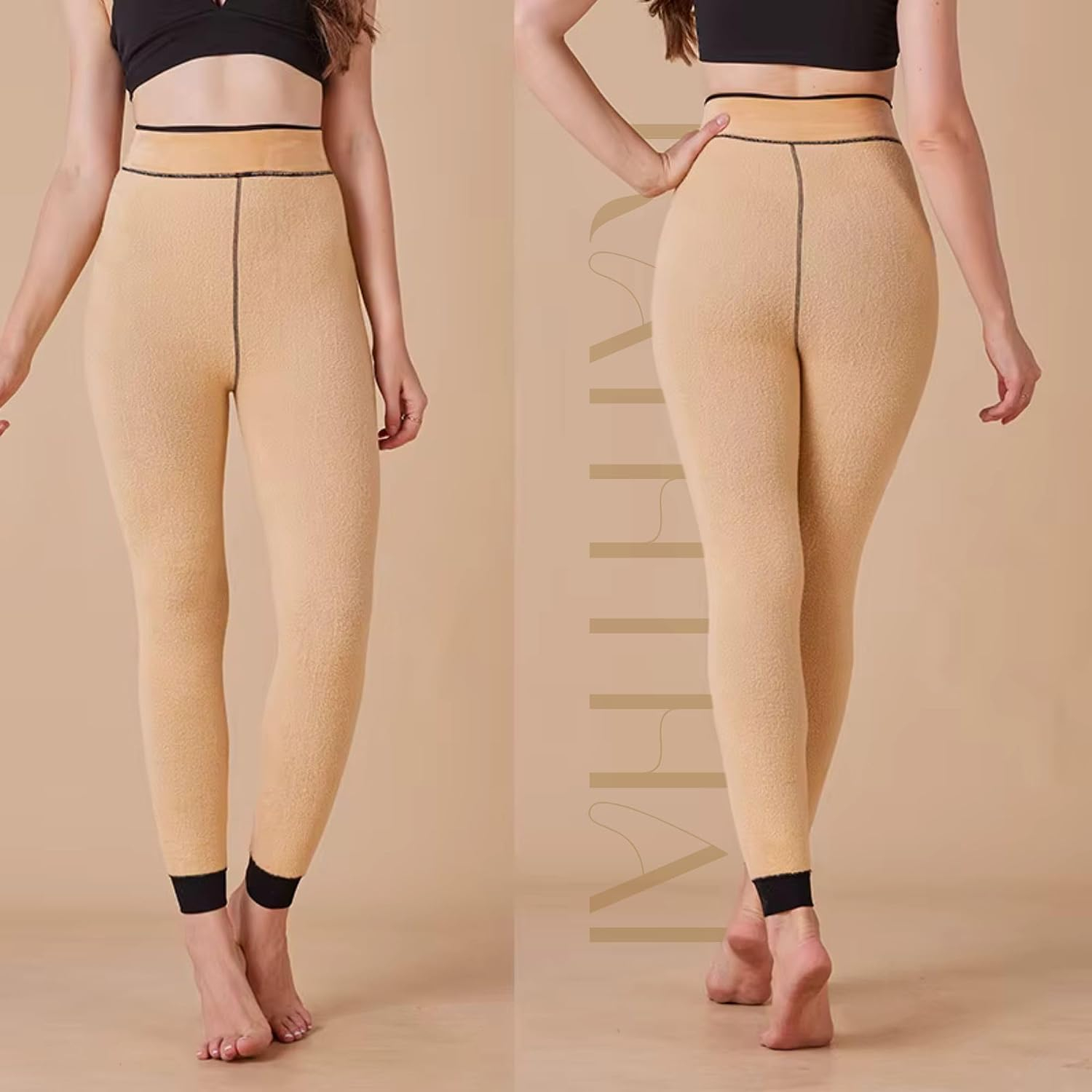 Kaththai Women's High-Rise Fleece Thermal Leggings - Image 21