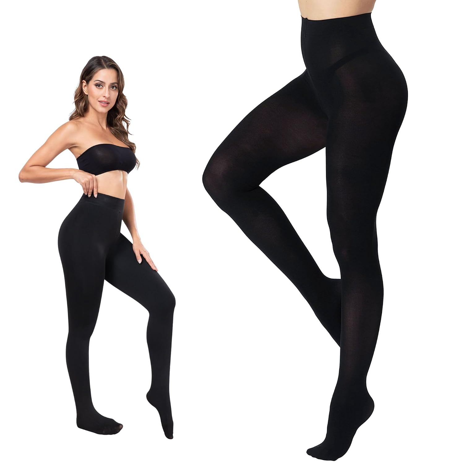 Kaththai Women's High-Rise Fleece Thermal Leggings - Image 41