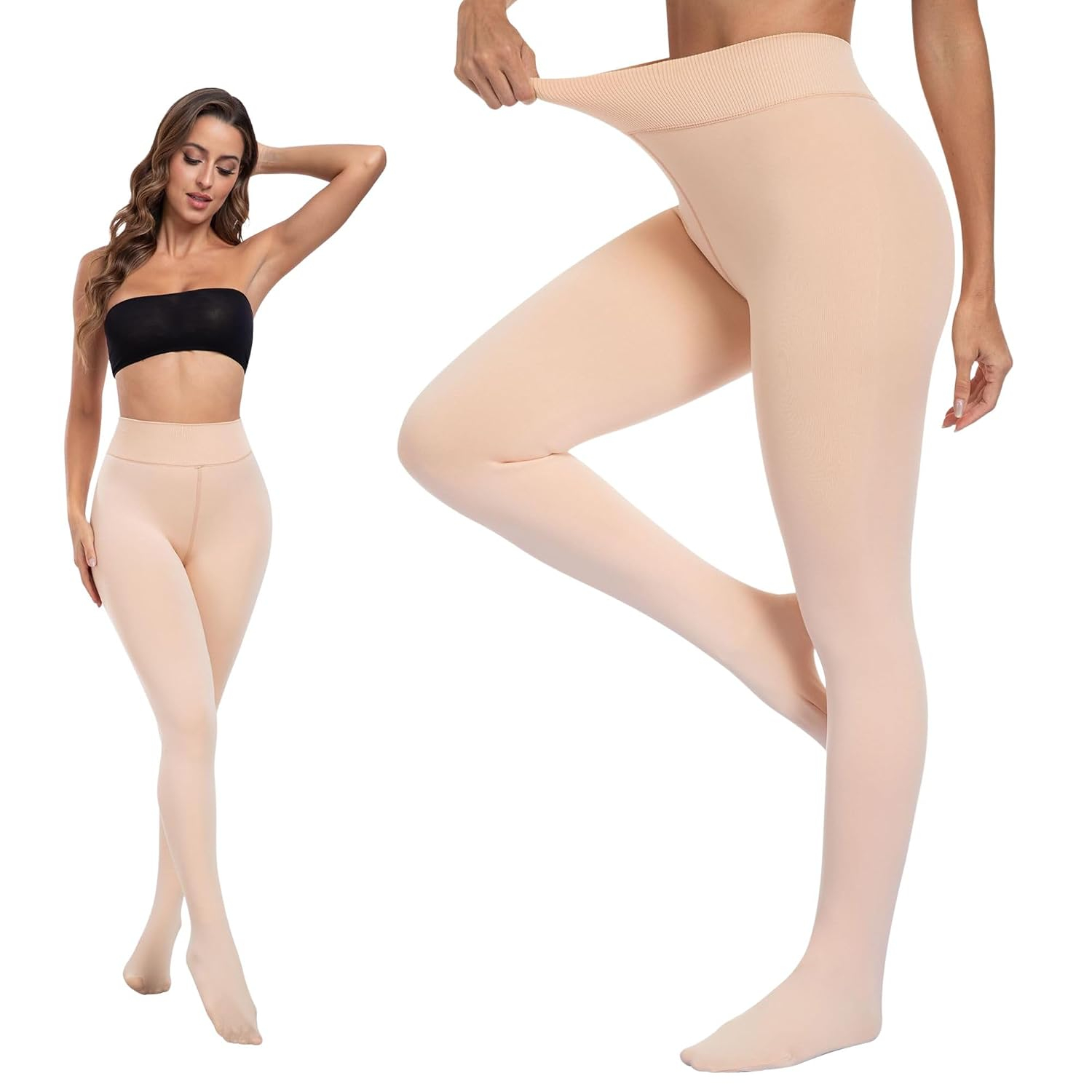 Kaththai Women's High-Rise Fleece Thermal Leggings - Image 54