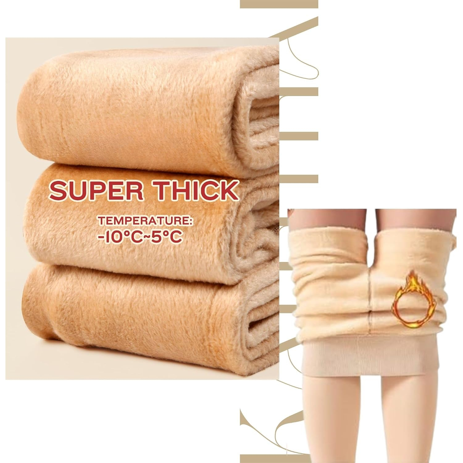 Kaththai Women's High-Rise Fleece Thermal Leggings - Image 55