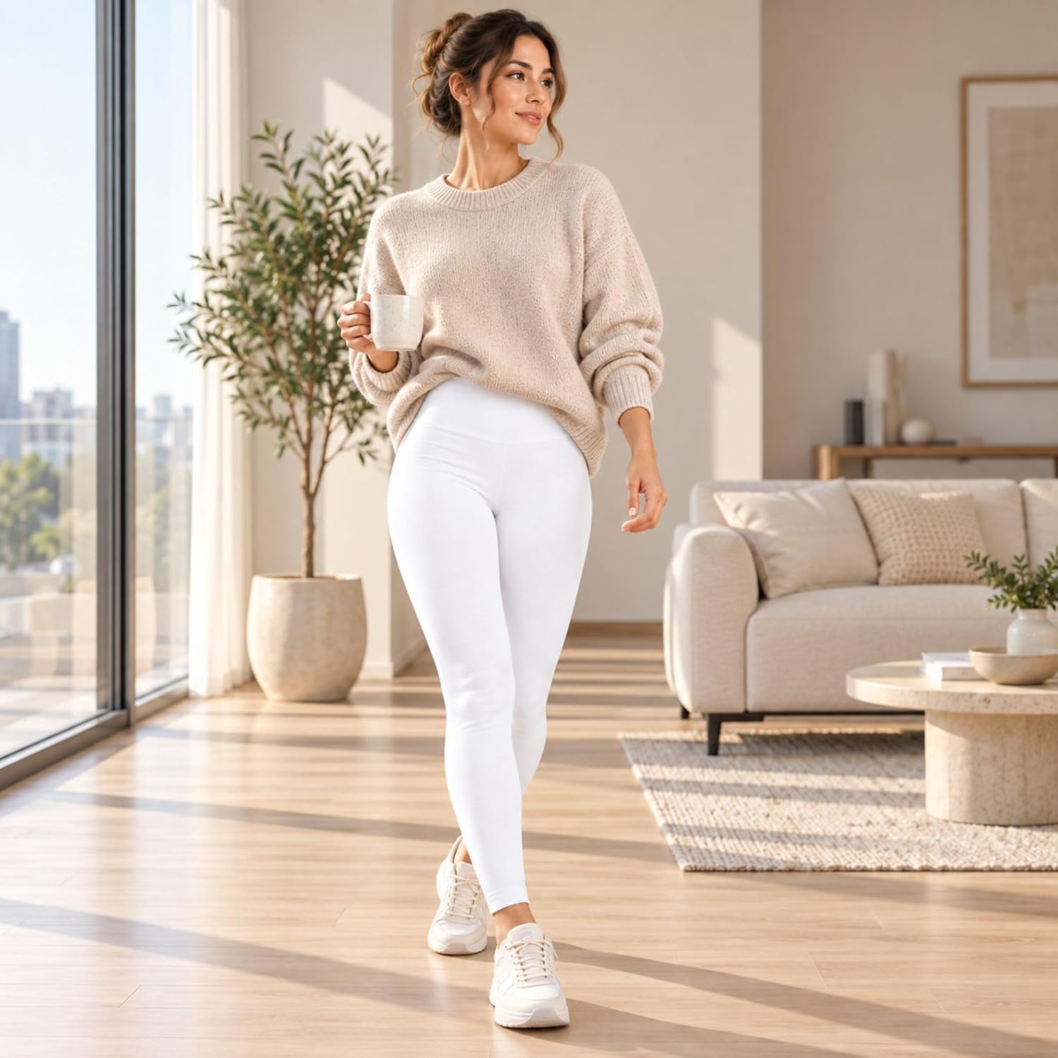 Kaththai Women's High-Rise Fleece Thermal Leggings - Image 66