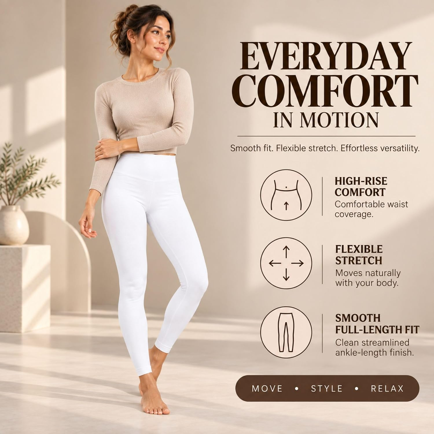 Kaththai Women's High-Rise Fleece Thermal Leggings - Image 67
