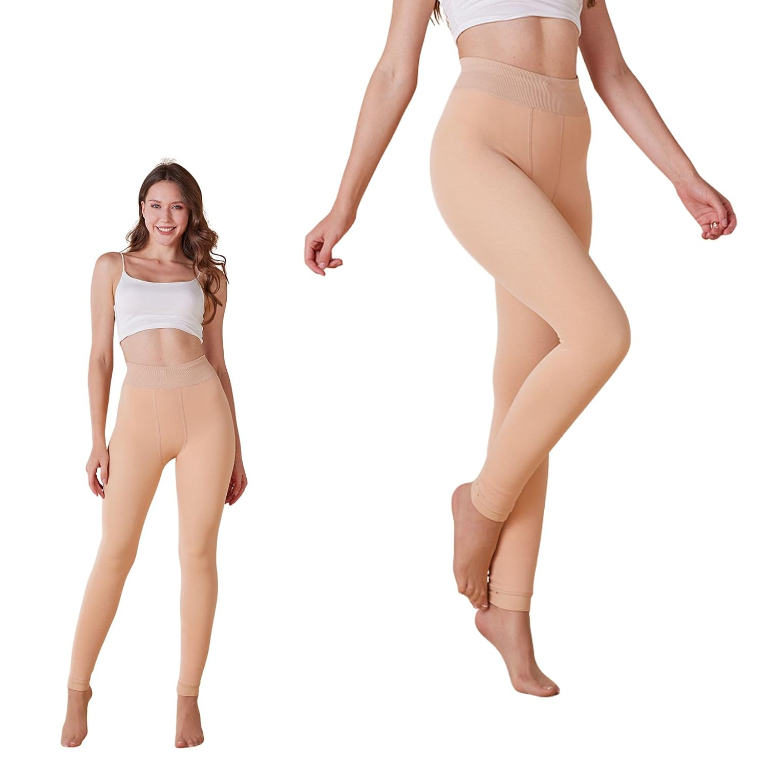 Kaththai Women's High-Rise Fleece Thermal Leggings - Image 68