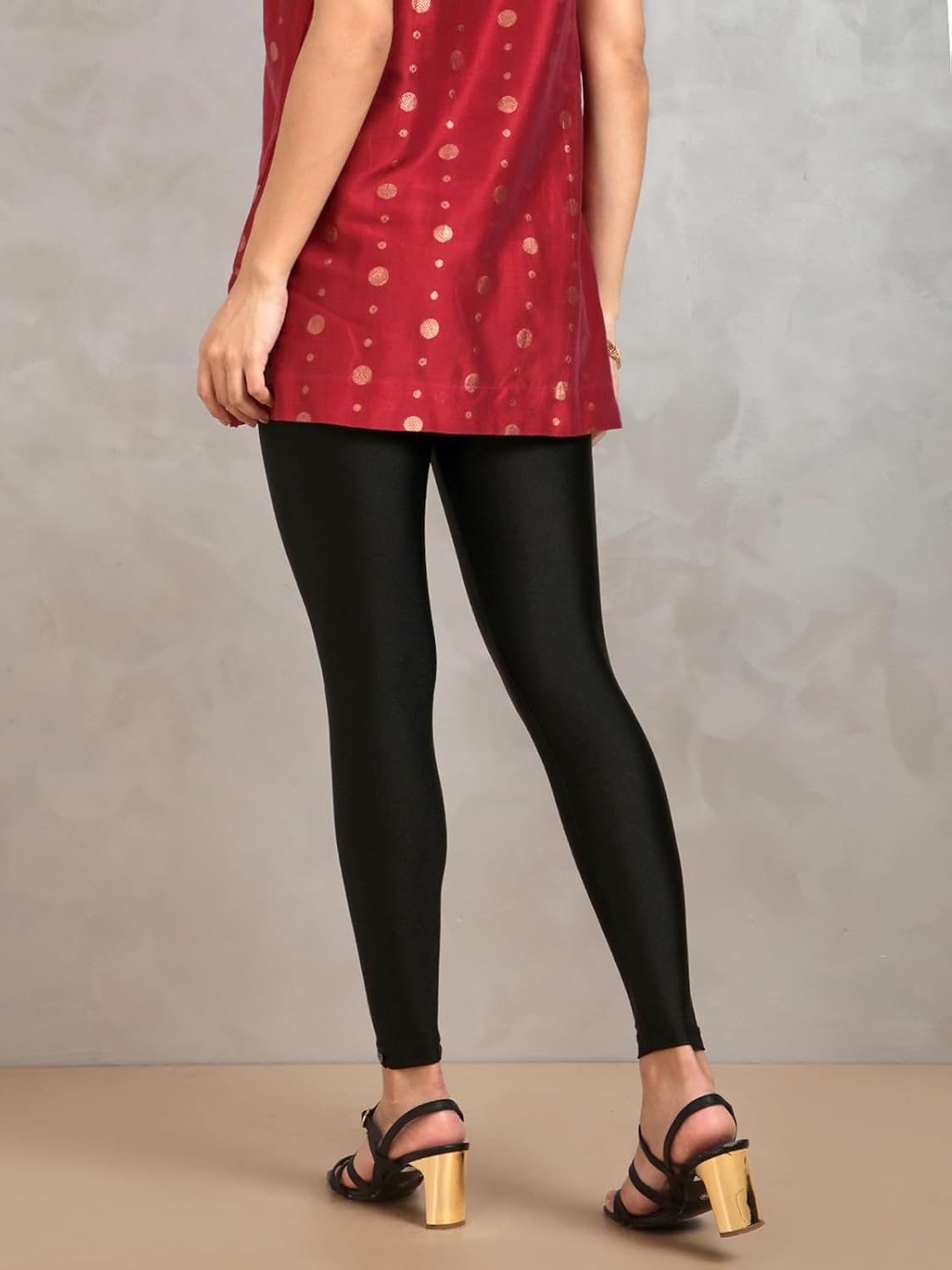 Twin Birds Women's Stretch Shimmer Leggings - Image 34