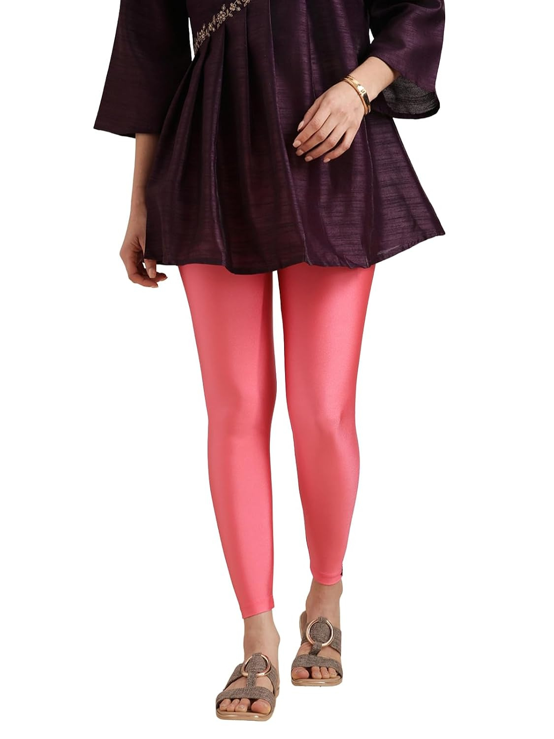 Twin Birds Women's Stretch Shimmer Leggings - Image 43