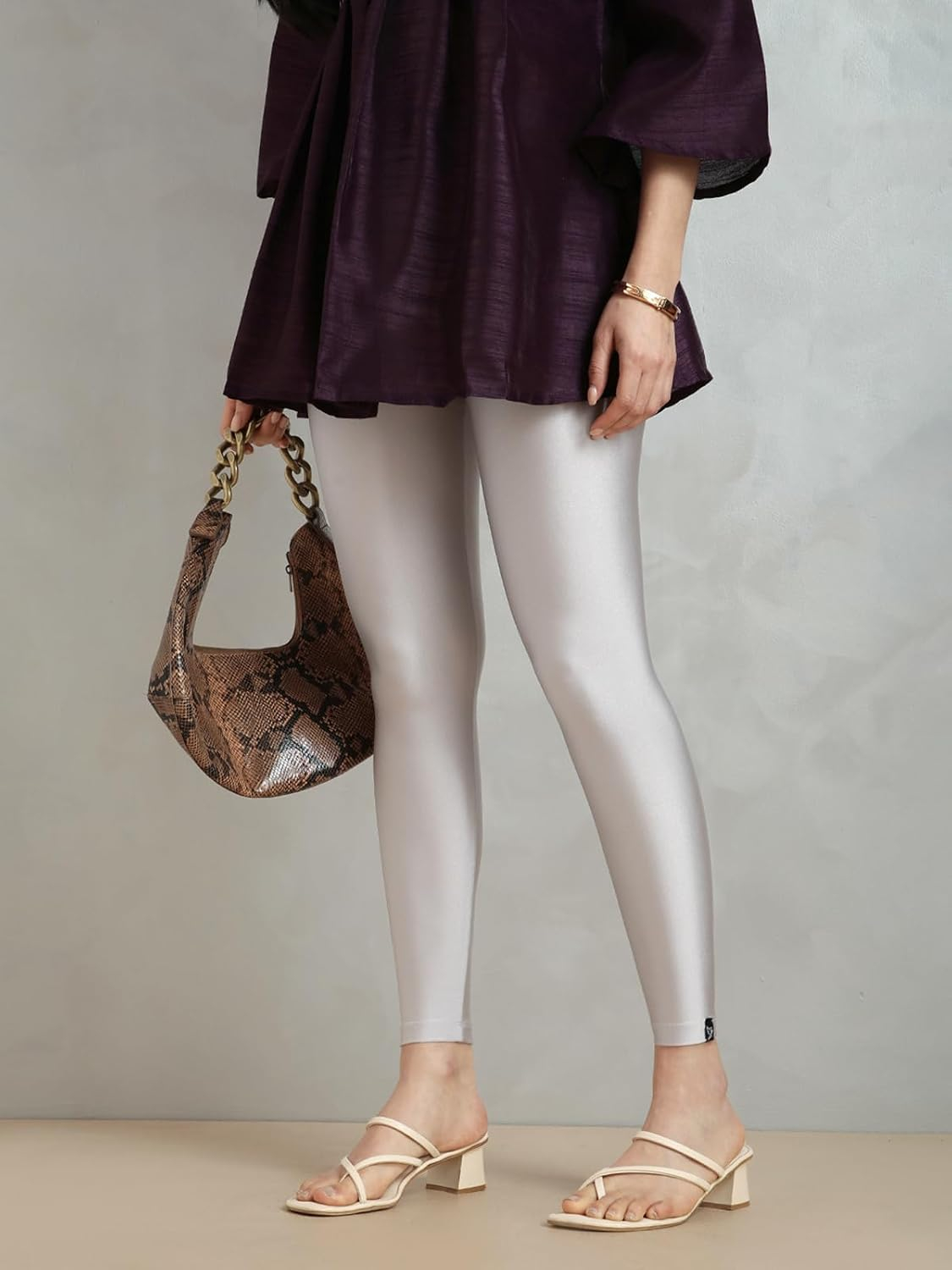 Twin Birds Women's Stretch Shimmer Leggings - Image 56