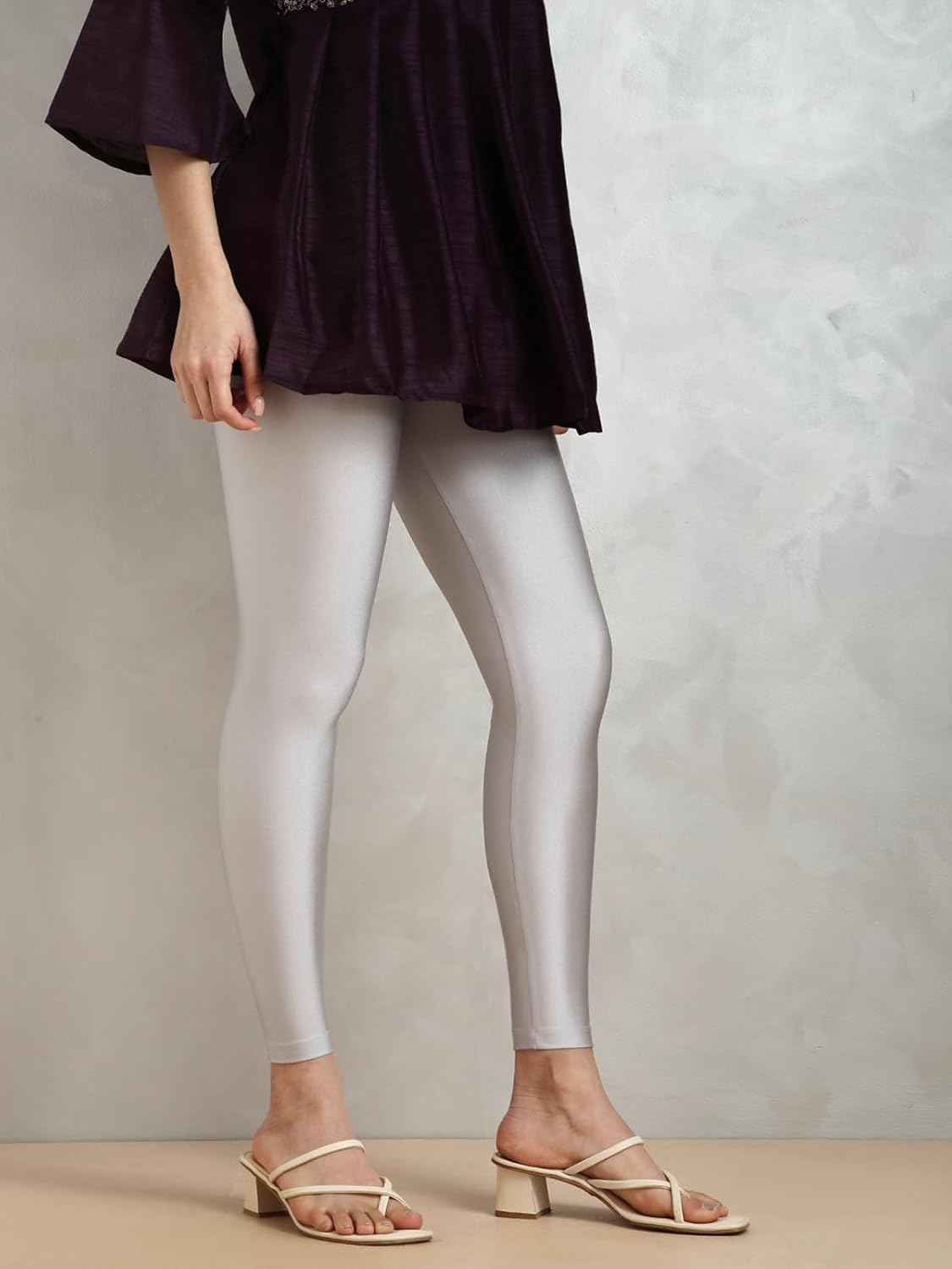 Twin Birds Women's Stretch Shimmer Leggings - Image 57