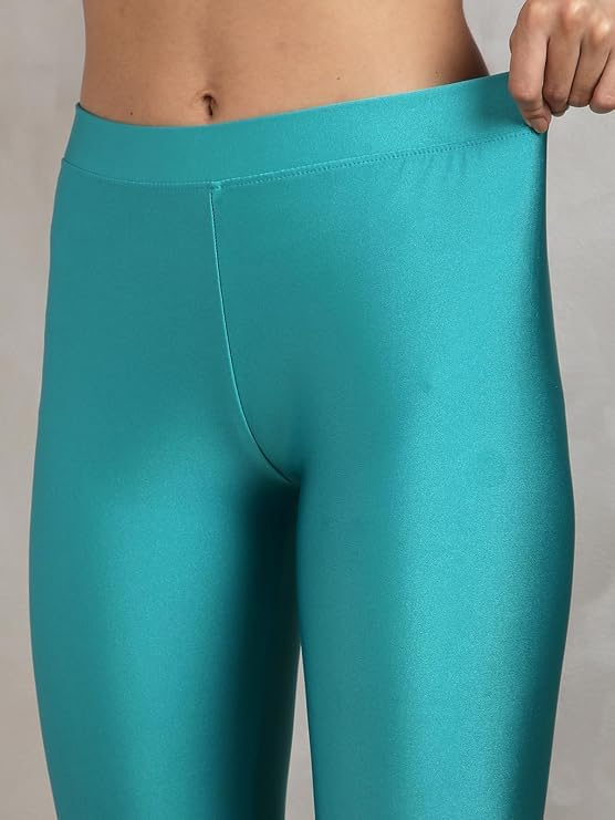Twin Birds Women's Stretch Shimmer Leggings - Image 70