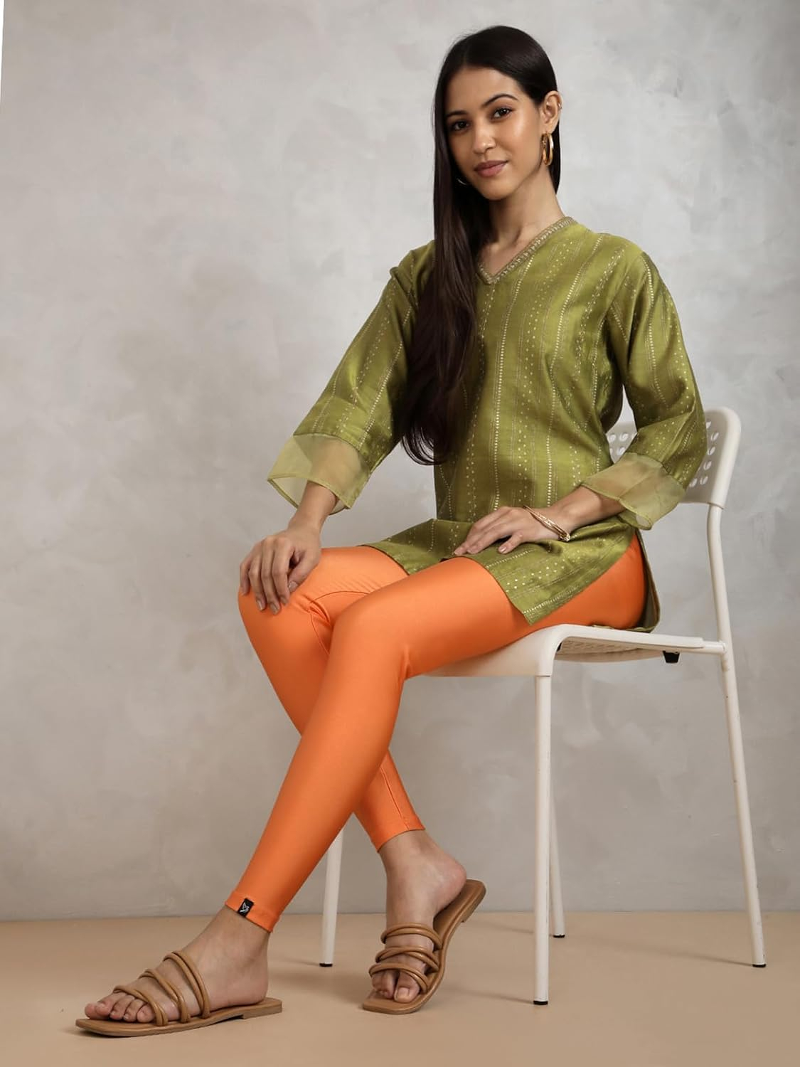 Twin Birds Women's Stretch Shimmer Leggings - Image 96