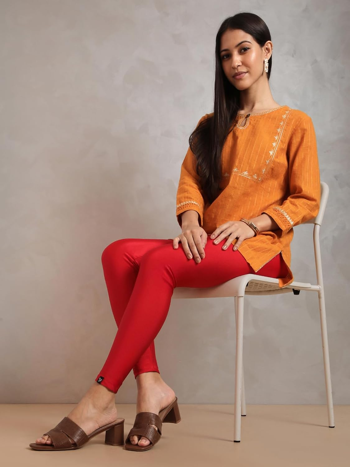 Twin Birds Women's Stretch Shimmer Leggings - Image 108