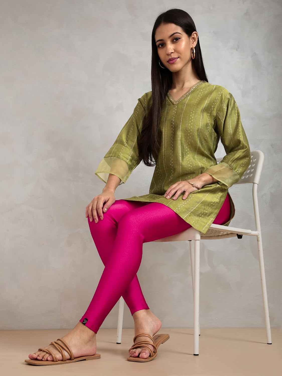 Twin Birds Women's Stretch Shimmer Leggings - Image 114
