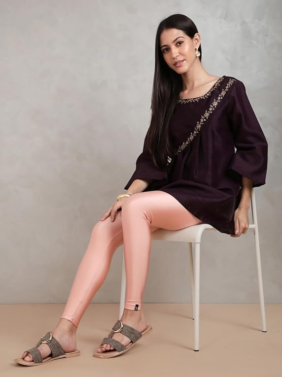 Twin Birds Women's Stretch Shimmer Leggings - Image 120