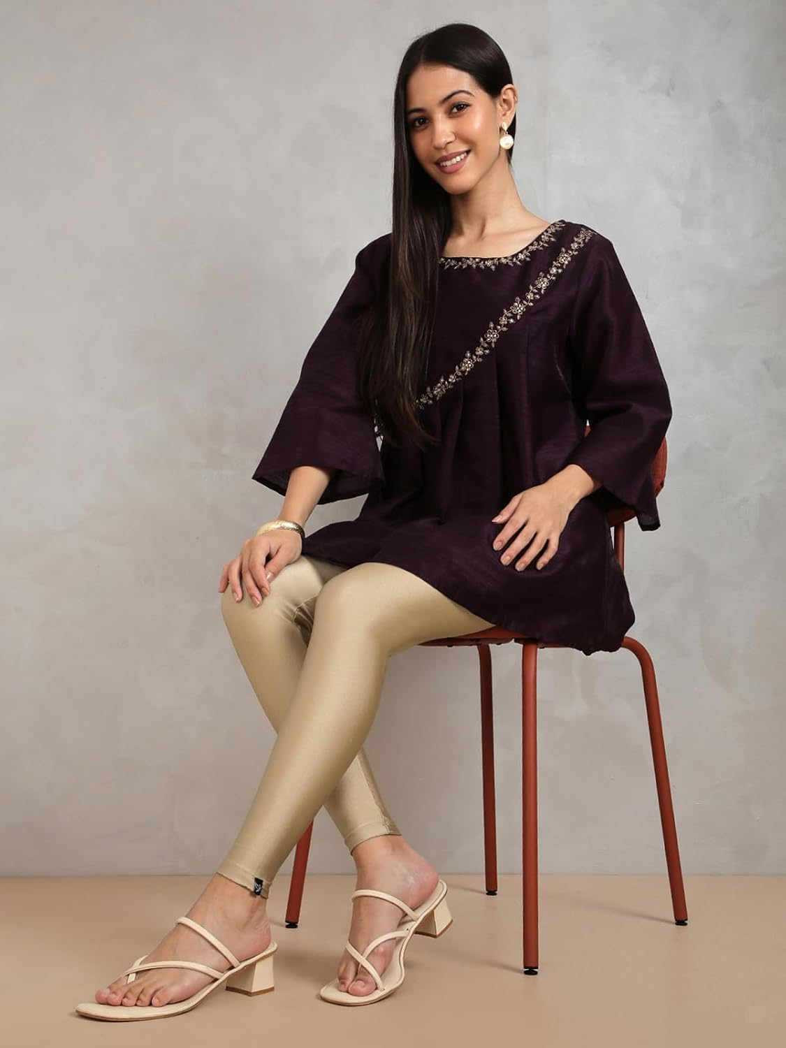 Twin Birds Women's Stretch Shimmer Leggings - Image 132