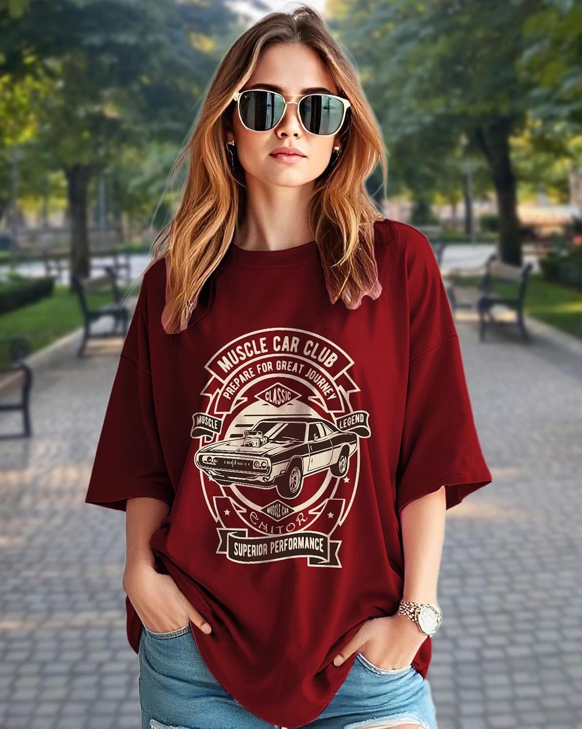 AUSK Women's Graphic Oversized T-Shirt - Image 2