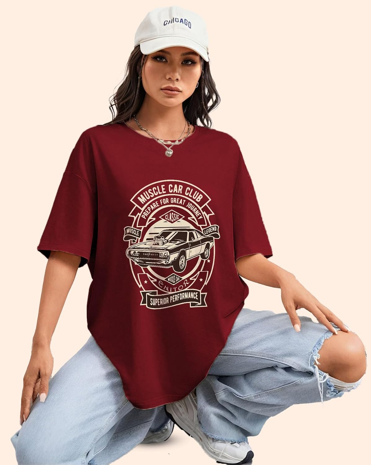 AUSK Women's Graphic Oversized T-Shirt - Image 5