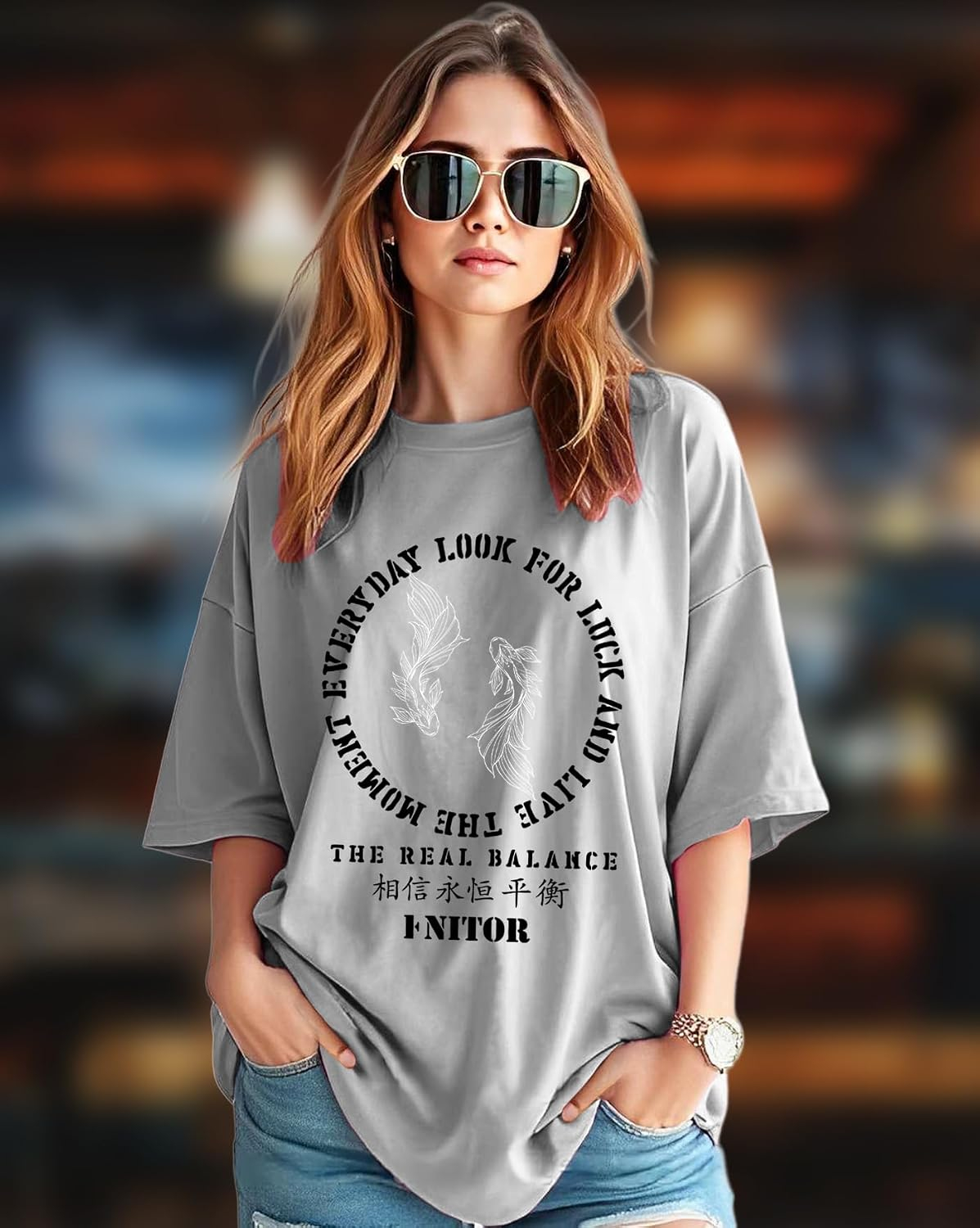 AUSK Women's Graphic Oversized T-Shirt - Image 10