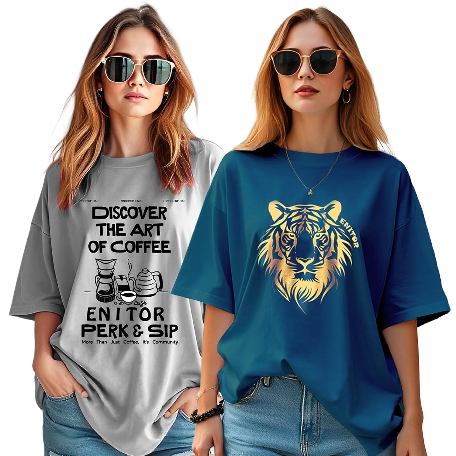 AUSK Women's Graphic Oversized T-Shirt - Image 17