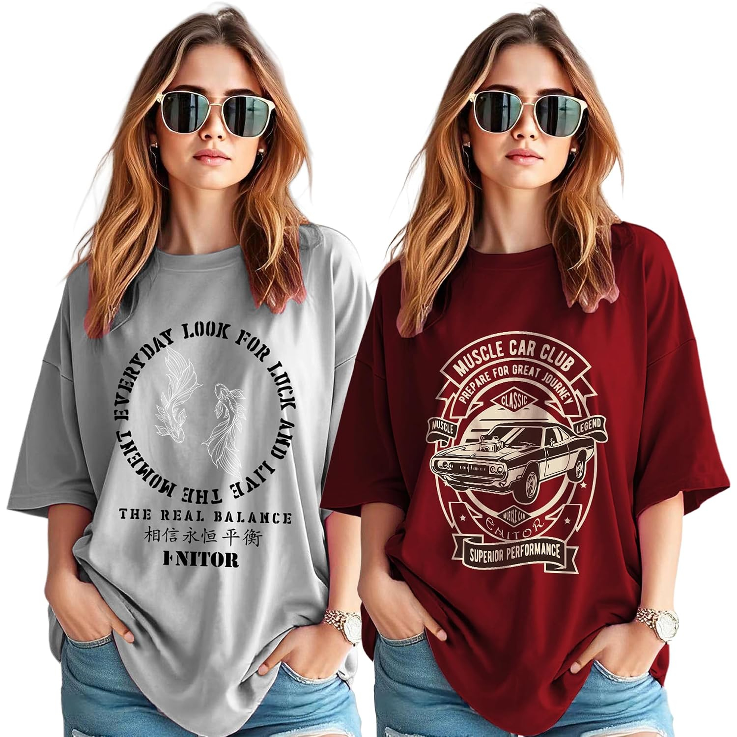 AUSK Women's Graphic Oversized T-Shirt - Image 22