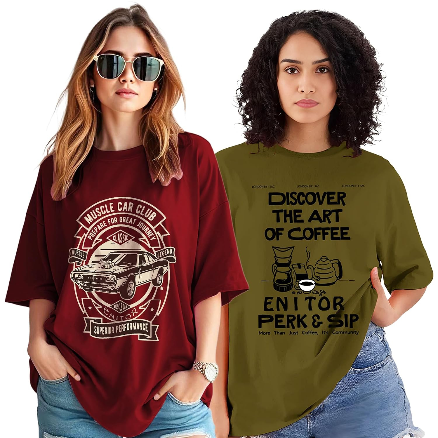 AUSK Women's Graphic Oversized T-Shirt - Image 23