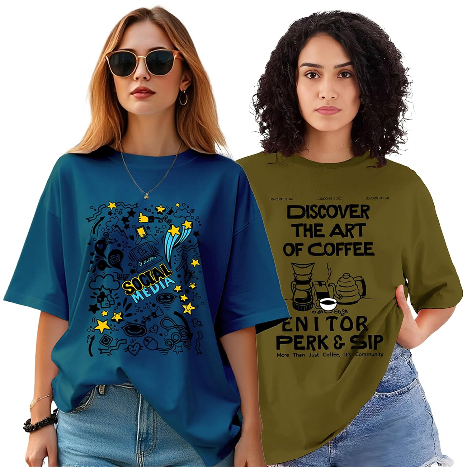 AUSK Women's Graphic Oversized T-Shirt - Image 29