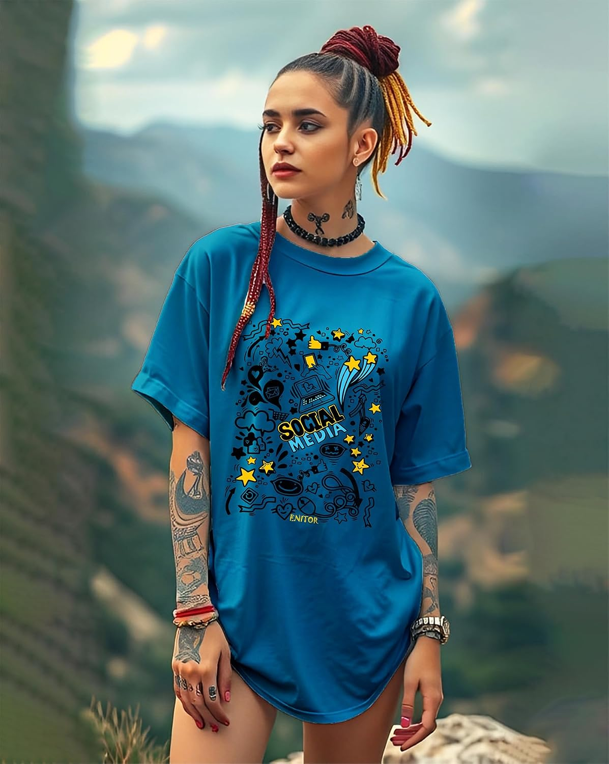 AUSK Women's Graphic Oversized T-Shirt - Image 30