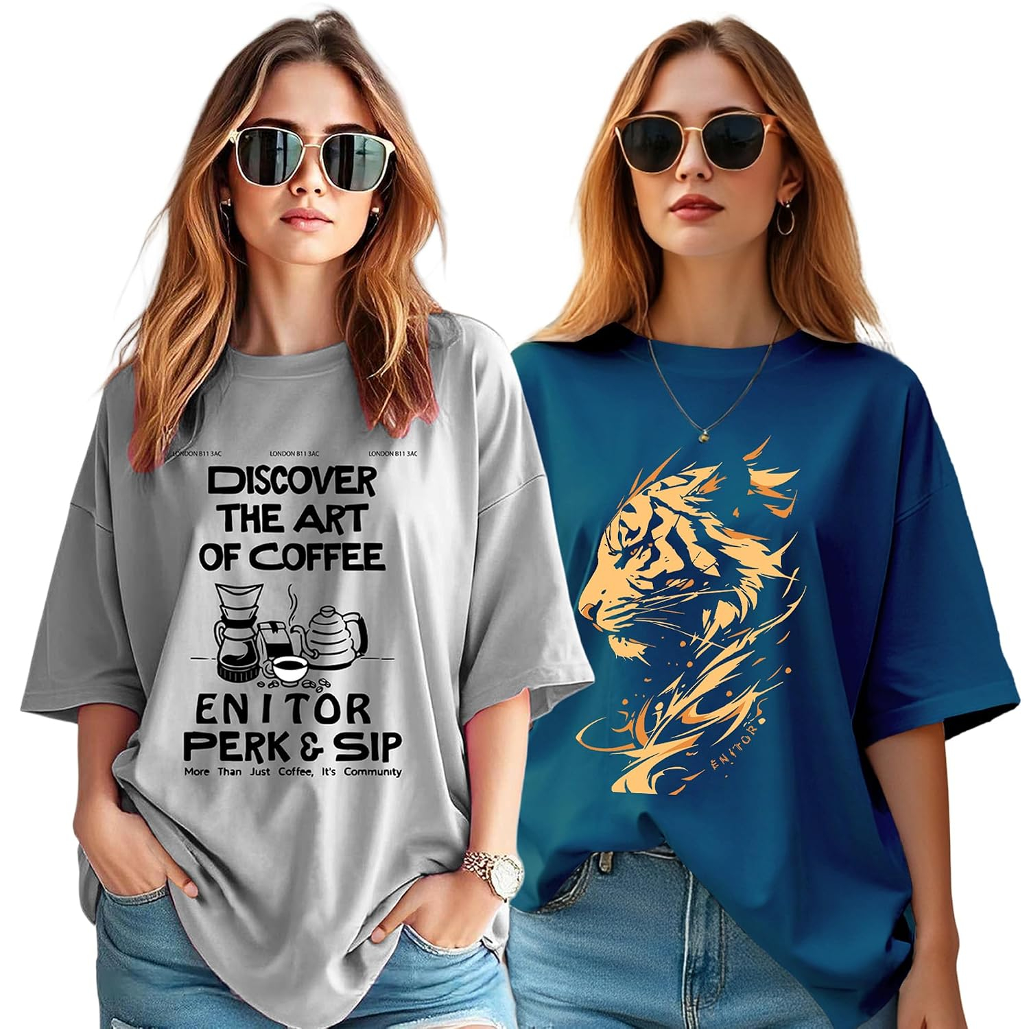 AUSK Women's Graphic Oversized T-Shirt - Image 32